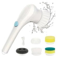 Five in One Multifunctional Electric Cleaning Brush for Bathroom Washing and Kitchen Cleaning Tools