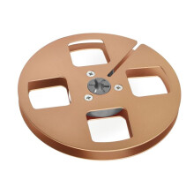 5 Inch Aluminum Alloy Sound Tape Empty Reel with 4 Hole for Studer ReVox Reel to Reel Recorder,for 1/4 Inch Tapes Gold