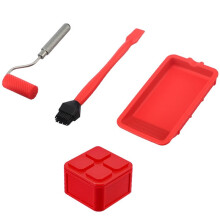 Silicone Glue Roller with Aluminum Handle and Tray for Woodworking and Arts Crafts