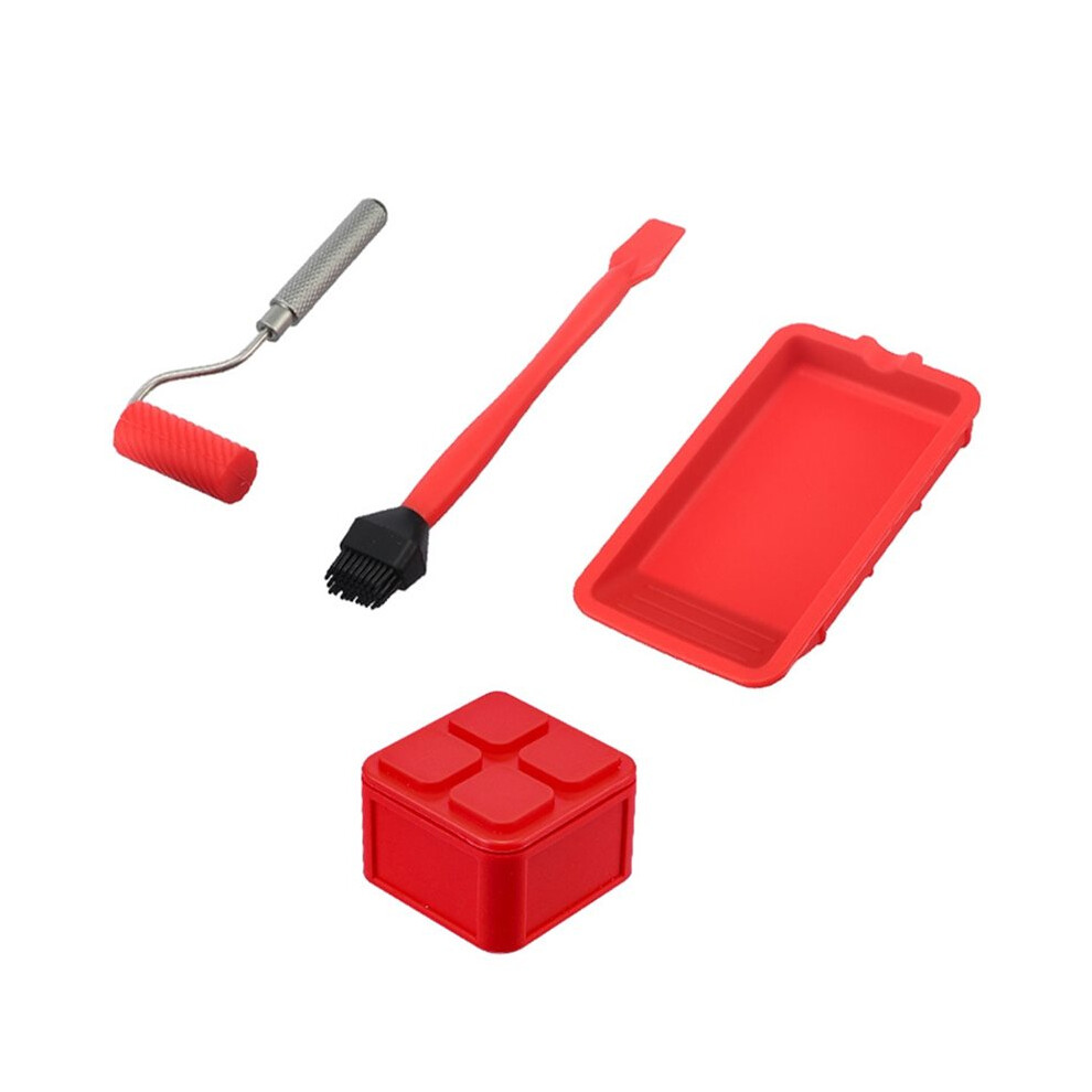 Silicone Glue Roller With Aluminum Handle And Tray For Woodworking And Arts Crafts 4713941675782