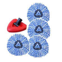 Mop Replacement, Spin-Mop Replacement , Include 4pcs Mop Replace Heads, 1 Extra Mop Base Replacement