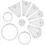 10Pcs Plate Template for Quilting, Acrylic Quilting Templates Ruler, Sewing Patchwork Template Ruler for DIY Blanket 1