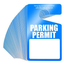 Lot de 100 Vignettes de Stationnement en Plastique PVC de 7,6 X 12,7 cm (3 X 5 Pouces) pour Rétroviseur de Voiture