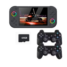 M26 Retro Handheld Game Console with 1Pair Handle 5.1Inch 64GB Open Source Pocket Video Player Support 30+ Simulators A