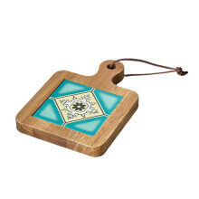 Massief Houten Tegelisolatiepotmatten, Retro Placemats voor Thuis, Hittebestendig Keukentafelmatten Onderzetters C