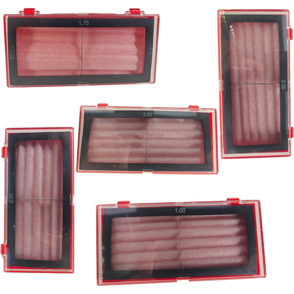 5Pcs Glass Magnifying Welding Lens, 1.0/1.75/2.0/2.5/3.0 Diopter Cheater Lens For Welding Helmet, Not Easily Scratched 4713634439912