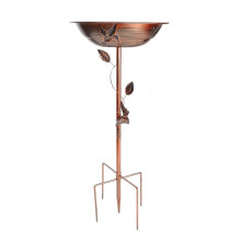 Tall Metal Bird Bath for Outdoors, 12" Dia Removable Bird Baths Water Bowl for Outside, Vintage Standing Birdbaths