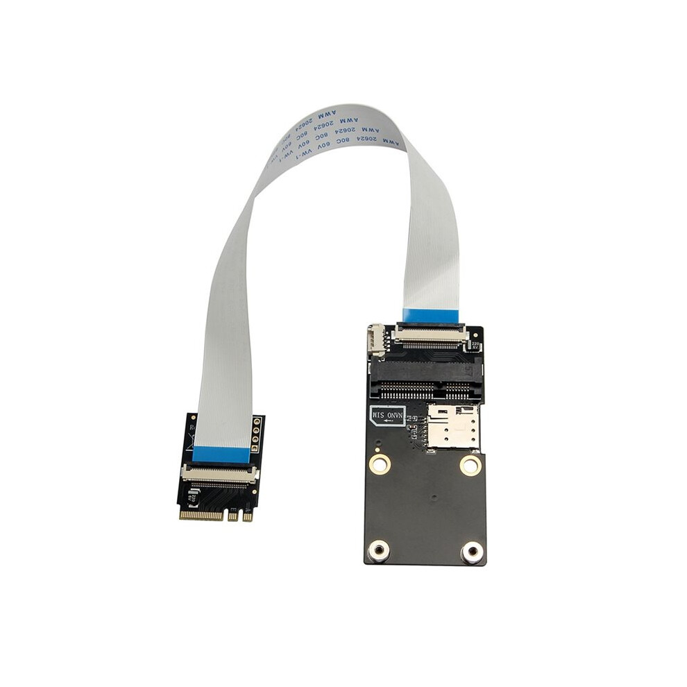 M.2 A-E Key To Pcie 3G/4G Network Module Wifi Wireless Network Card Extension Cable Fpc Cable With Sim Card Slot 6032751641946