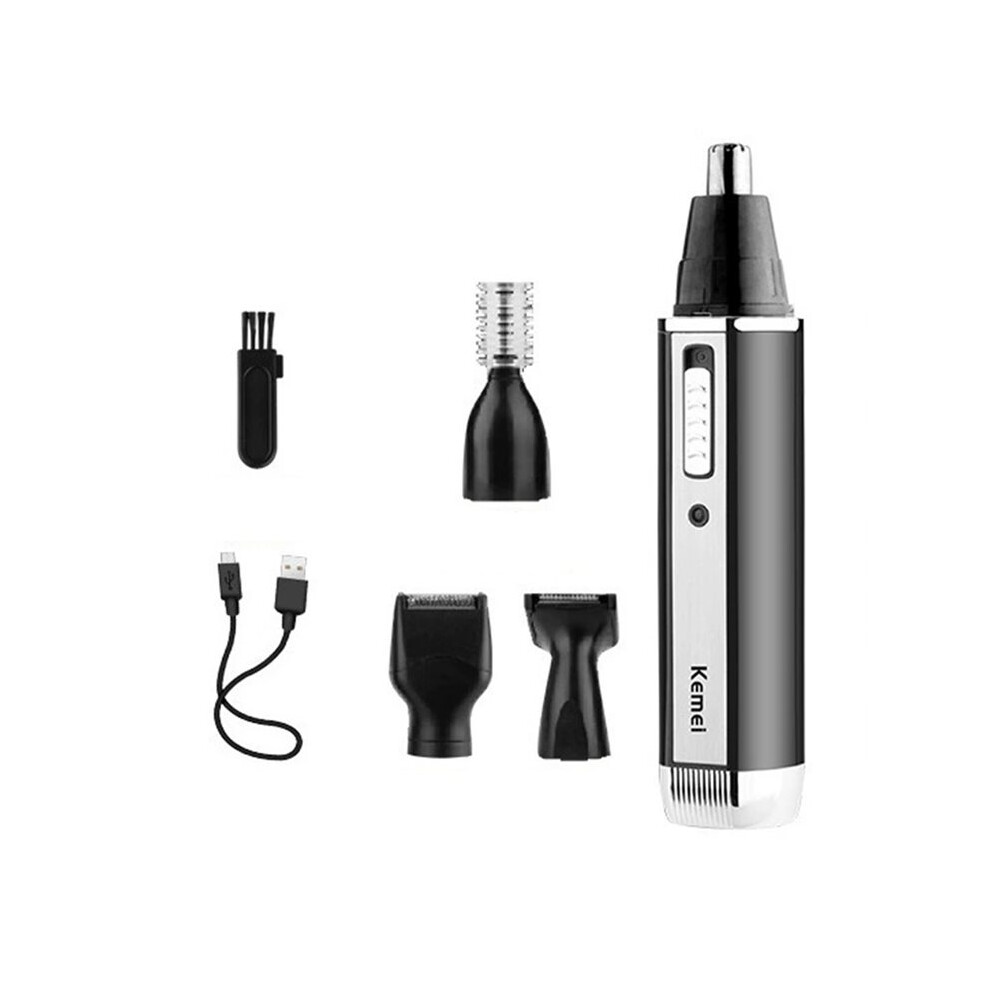 Saudism Kemei 4 In1 Rechargeable Nose Trimmer Beard Trimer Men Eyebrow Nose Hair Trimmer For Nose And Ear Cleaner Hair Removal Machine