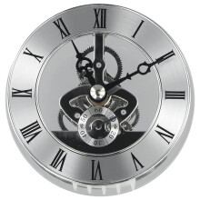 86mm Skeleton Clock Insert with Moving Gear Roman Numerals for DIY Quartz Clock Repair,for 86mm Clock Movement