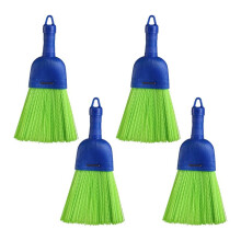 4 Pcs Whisk Broom Fiber Handheld Brush Hand Brush Outdoor Car Broom with Hang Hole for Cleaning Inddoor Porches