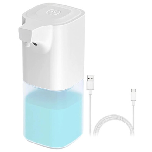 Automatic Foaming Soap Dispenser, 12oz/350ml, 4 Level Adjustable, Wall Mount Hand Soap Dispenser for Bathroom Kitchen