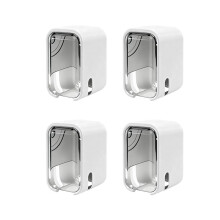 4 Pack  Toothbrush Holder Wall Mounted with Cover, Single Slot Toothbrush Storage Organizer for Shower, Bathroom