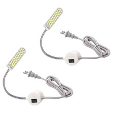 2 Stück 30-LED-Nähmaschinenleuchte mit Starkem Magnetfuß und Flexiblem Schwanenhals für Alle Nähmaschinenleuchten mit EU-Stecker