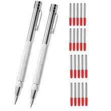 2 Pack Carbide Scriber with Magnet, Metal Scribe, with Extra 20 Replacement Marking Tip