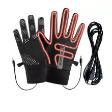 Heated Gloves Winter Full Finger Hand Warmers Electric USB Constant Temperature Heating for Cycling Skiing Hiking A