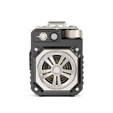 Pocket Speaker Wireless Outdoor Subwoofer Flashlight IPX5 TWS MP3 Music Box TF Card U Disk Gun-Gray