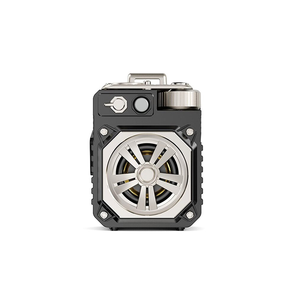 Pocket Speaker Wireless Outdoor Subwoofer Flashlight Ipx5 Tws Mp3 Music Box Tf Card U Disk Gun- Gray 4711009805928