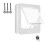 Cat Door with 3 Collar Sensor, RFID Cat Door Collar Activated with Remote Control, 4 Way Locking White 1