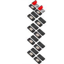 10 Pack Black Magnetic Door Catch, Ultra Thin Cabinet Door Magnets Patch, Stainless Steel Cabinet Patch Easy to Install