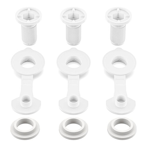 3Pack Replacement Drain Plug for  Coolers, 1.5 Inch Shaft Length, Includes Gasket and Drain Cap