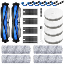 For Deebot X11 OmniCyclone Vacuum,2 Roller Brush,4 Roller Mop,4 Sponge Filter,4 HEPA Filter,6 Side Brush,2 Tools