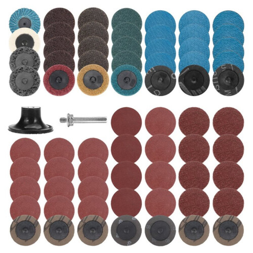 70Pcs/Set 2"R-Type Quick Change Disc 50mm Sanding Disc Roll Lock Conditioning Disc for Metal Rust Removal