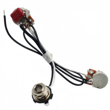 PB Bass Prewired Circuit, PVC Cable with Prewire Kit for Precision Bass Guitar 500K Potentiometer 1 Volume 1 Tone
