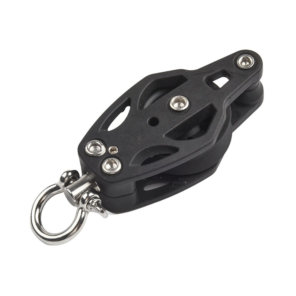 35Mm Swivel Sailing Block Pulley With Becket Marine Grade Nylon Rigging Accessory 6032462140851