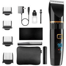 Professional Cordless Hair Clippers and Beard Trimmer with SelfSharpening Blades, Waterproof, 5Speed