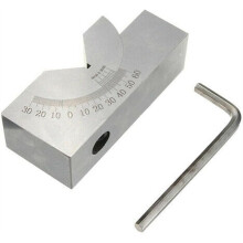 Precision Adjustable V Block with 60 Degree Angle Gauge for Milling Setup, Nickel Plated Steel Construction, Accuracy