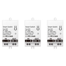 3X Tuya WiFi Droog Contact Schakelmodule 10A Home Universele DIY Onderbreker Relais Werkt met Life Alexa AC 85-265V