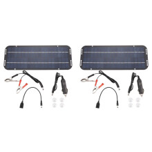2X 12V 6W Solar Panels Charger Car Motorcycle Kick Scooter Solar Panel Car Charger Battery Efficient Maintenance