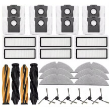 28PCS for D20 / D20 Vacuum Main Side Brushes Filters Mop Cloths Dust Bags Replacement Parts