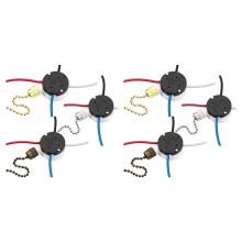 6 Pcs Ze-208S E89885 3 Speed 4 Wire Pull Chain Ceiling Fan Light Replacement Part,A