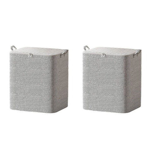 2X 3-Dimensional Storage Box Household Storage Box with Window Organizer Cloth Folding Wardrobe Storage 220L 1