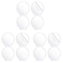 Panneau Acrylique Transparent 12 Pièces Panneau Rond ÉPais (4 Mm) en Plastique Acrylique pour Base de LumièRe LED, Signe, Projets D'Affichage de