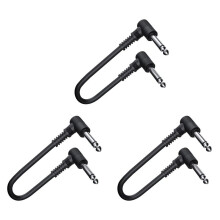 3st Pedalkabel Musikinstrument Patchkabel 15 cm Elektrisk Gitarreffekttråd för Musikälskare Speltillbehör