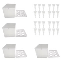 4Pcs Nursery Pots Hydroponic System Growing Box Universal Planting Container for Propagation Plants Vegetable Box White