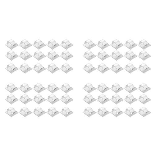 Hooks for Outdoor String Lights Clips 60 Pack Clips Clear Light Hook with 60 Waterproof Adhesive Backing
