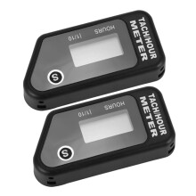 2X Resettable Hour Meter Digital Tachometer for Outboard Motor Lawn Mower Motocross Marine Chainsaw Pit Bike Hm016R