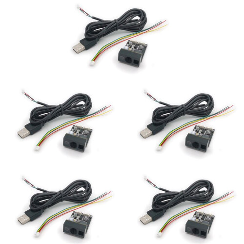 5X GM865 1D-2D-Barcode-Scanner USB-TTL-Barcode-Leser QR-Code-Modul CMOS mit Kabel für Bus-Supermarkt, Nahobjektiv
