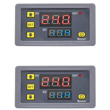 2X Digitales Zeitverzögerungsrelais LED-Anzeige Zyklustimer Steuerschalter Einstellbares Zeitrelais Zeitverzögerungsschalter DC12V