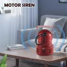 AC 220V Red Metal Motor Driven Air Siren Horn Alarm