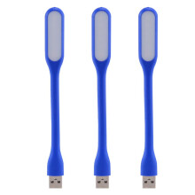 3X Flexible USB Portable LED Lamp 5V 1.2W for Table Light Random Color