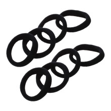 10 Pcs Noir Elastique Bande Lien Cheveux Support de Queue de Cheval