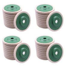 40Pcs 100Mm 4 Inch Wool Buffing Round Polishing Wheels Pads Polisher Wheels for Copper Iron&Aluminum Metal