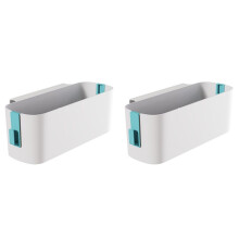 2X Bedside Bed Shelf Pockets Storage Holder to Storage Remotes Cellphone Charging Bed Living Room Bathrorm Accessories-B