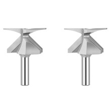 2X R18/R30 1/2-Inch Shank Woodworking Router Bit Double Flute Router Bits Milling Cutter for Wood Hand Tools B