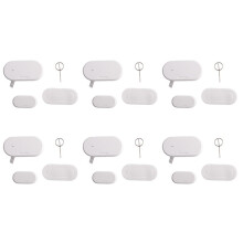 Tuya Zigbee 3.0 Detectores de Contato Inteligentes Porta de Segurança Porta Janela Sensor Transdutor Vida Inteligente Casa (6 Peça)
